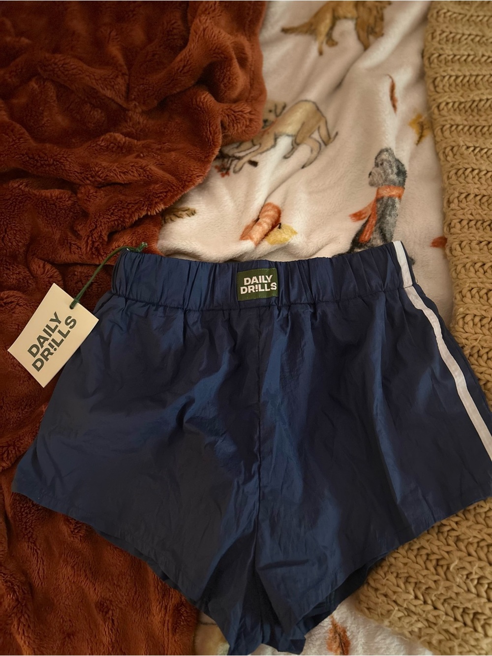 daily drills navy varsity shorts!